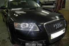 Поклейка антигравийной защитной пленки на Ауди